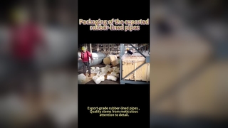 Packing of rubber-lined pipes