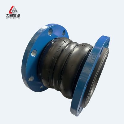 Double Bellow Flexible Joint Carbon Steel Flange Vibration Absorption