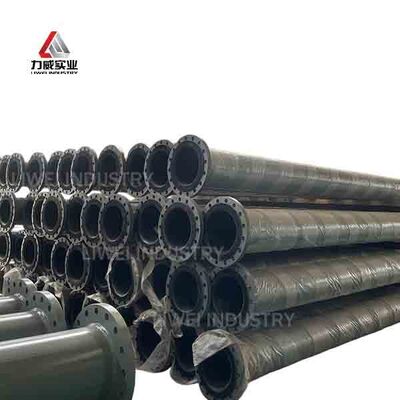 DN25 To DN1200 Rubber Lined Pipe With Flanged Ends And Good Abrasion Resistance Designed For Harsh Industrial Conditions