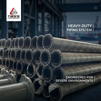 DN25 To DN1200 Rubber Lined Pipe With Flanged Ends And Good Abrasion Resistance Designed For Harsh Industrial Conditions