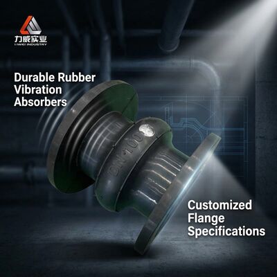 NR , NBR , EPDM , CR Rubber Joint Single Sphere with Carbon Steel Flange