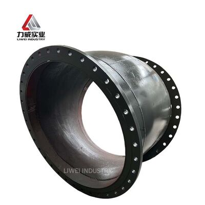 Rubber Lined Pipe Fittings Elbow Tee Reducer Bend Flanged Connection Carbon Steel Shell Corrosion Resistant