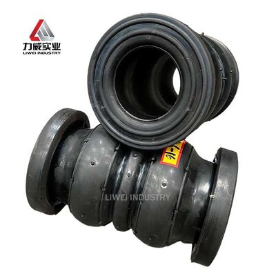 Anti-Burst Vulcanized EPDM NBR Double Sphere Rubber Expansion Joint Reinforced Gas Tight Thermal Compensation