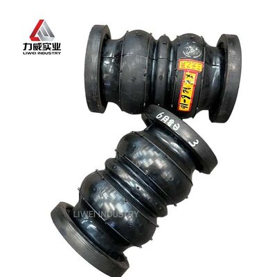 Neoprene Double Sphere Rubber Expansion Joint Marine Seawater Resistant Flanged for Ship Pipelines
